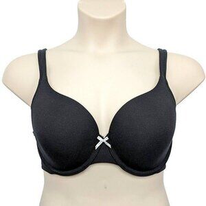Cacique Lane Bryant Womens Bra T Shirt Cotton Blend Size 40D Black